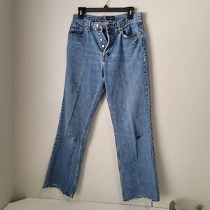 Vintage high rise straight cheeky jeans
